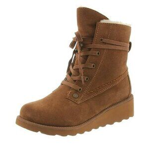 Bearpaw Krista Womens Hickory Suede Boots Size 9 With Wool Blend Lining & Sheeps